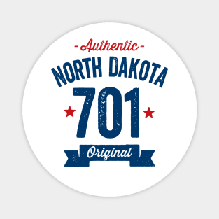 Authentic North Dakota 701 Area Code Magnet